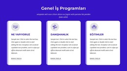 Genel Iş Programları - HTML Sayfası Şablonu