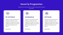 Genel Iş Programları Için Duyarlı Web Şablonu