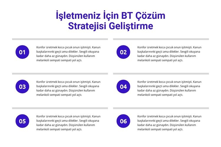 BT çözümleri strateji geliştirme Bir Sayfa Şablonu