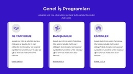 Genel Iş Programları - Harika Web Sitesi Modeli