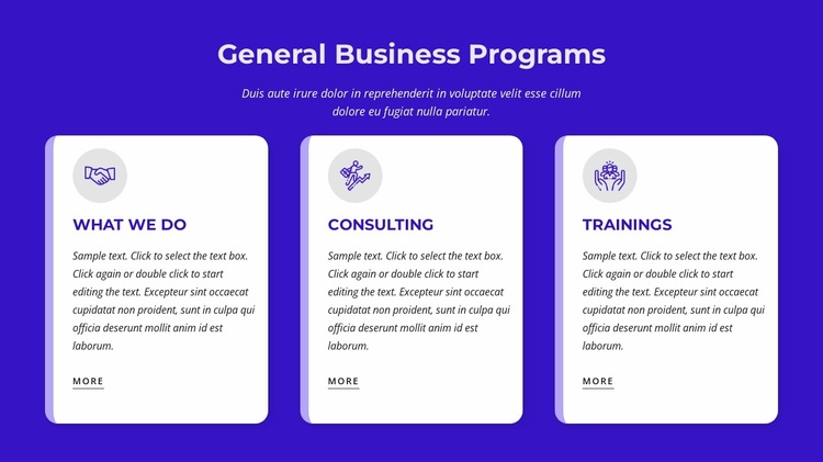General business programs Website Design