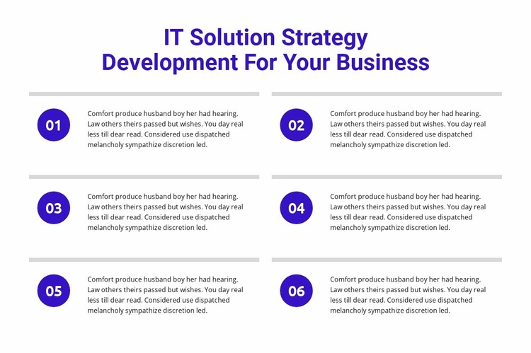 IT solutions strategy development Website Mockup