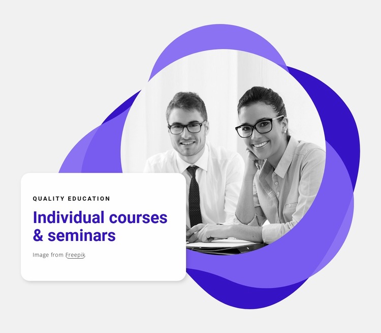 Individual seminars Website Mockup