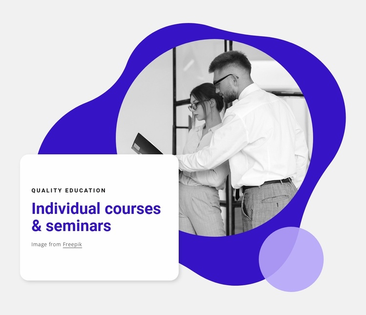 Individual courses Website Template