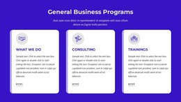 General Business Programs - Modern WordPress Theme