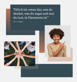 Glück Und Harmonie - Benutzerdefinierte Vorlage Für Eine Seite