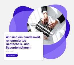 Ingenieurbauunternehmen HTML-Vorlage