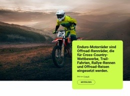 Enduro-Motorräder - Kostenlose Website-Vorlage