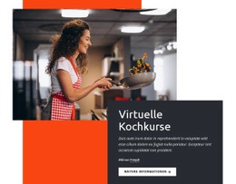 Virtuelle Kochkurse - Responsives Website-Modell