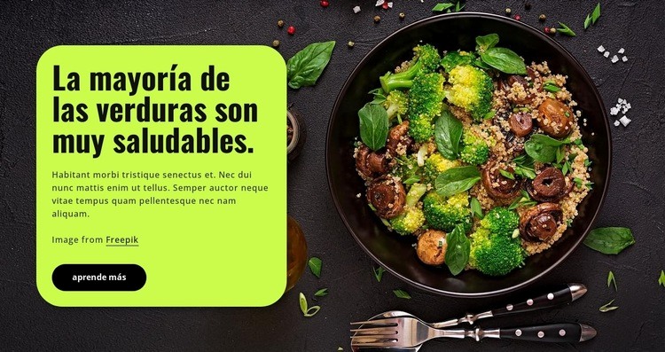 Vegetales y frutas Creador de sitios web HTML