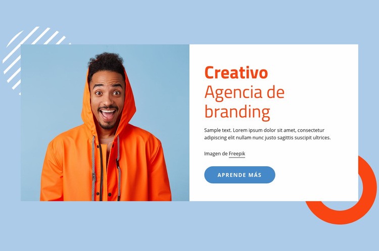 Agencia de branding creativo Maqueta de sitio web