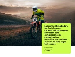 Motos De Enduro - Plantilla De Una Página