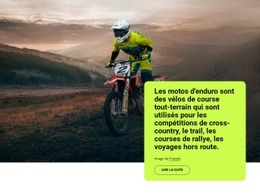 Motos D'Enduro - Maquette De Site Web Gratuite