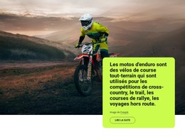 Motos D'Enduro - Modèle De Page HTML