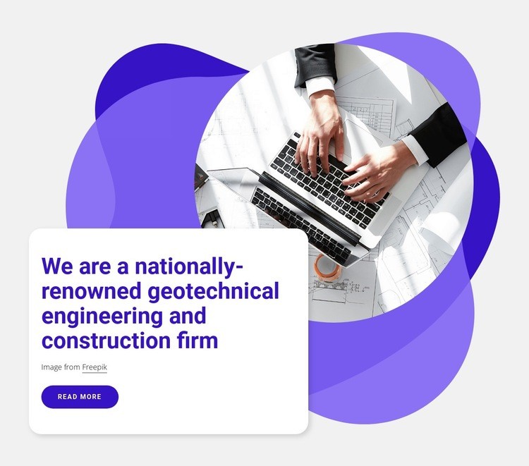 Engineering construction firm Homepage Design