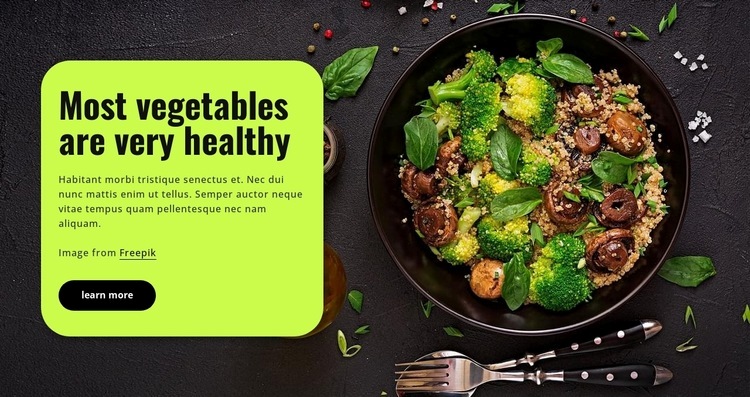 Vegetables and fruits Homepage Design
