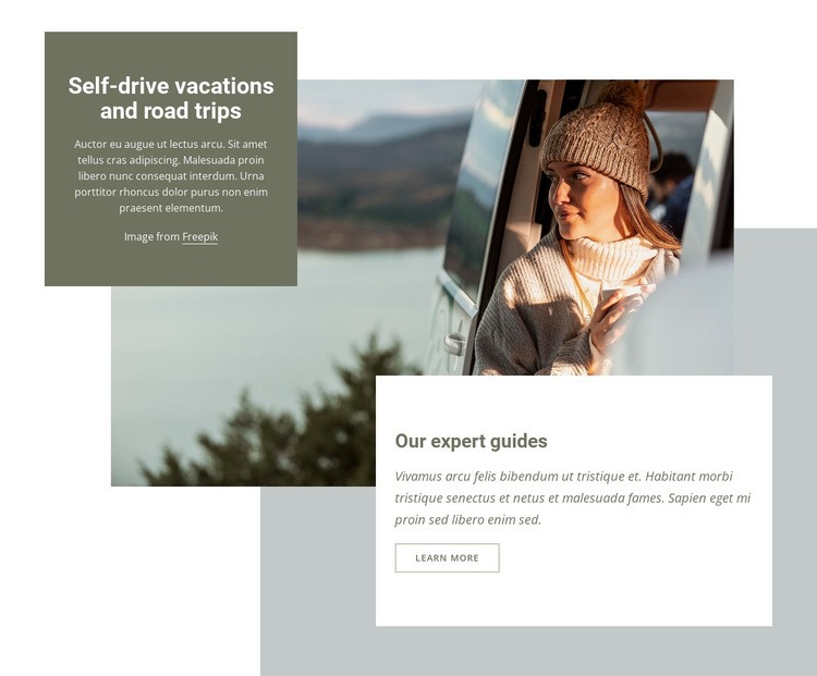 Self-drive vacations Homepage Design