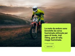 Moto Da Enduro - Modello Di Una Pagina