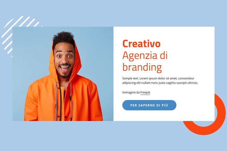 Agenzia di branding creativa Un modello di pagina
