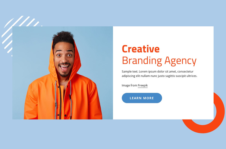 Creative branding agency One Page Template