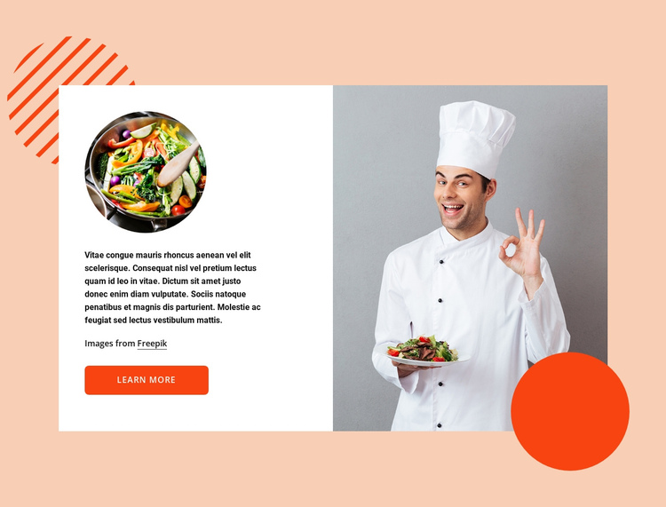Smart kitchen One Page Template