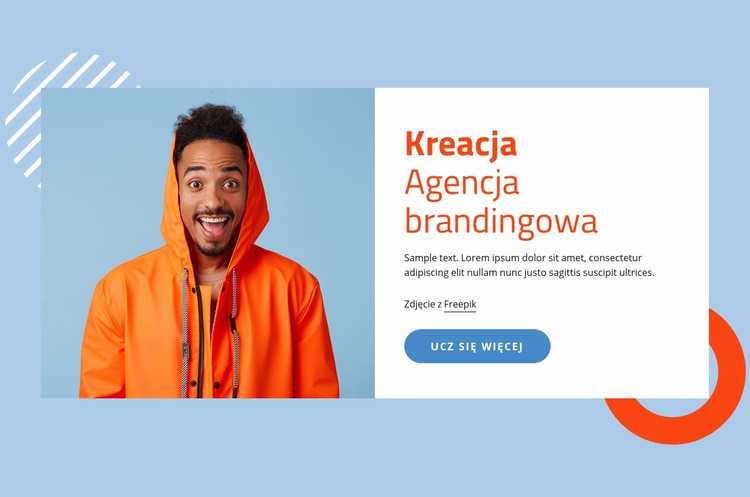 Agencja kreatywnego brandingu Makieta strony internetowej