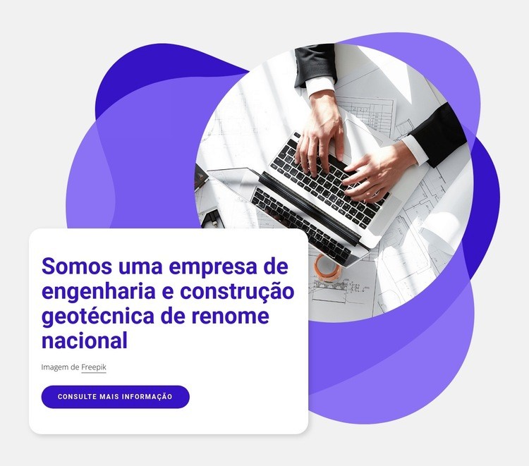 Empresa de engenharia Construtor de sites HTML