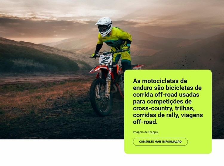 Motos de enduro Construtor de sites HTML