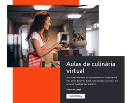 Design De Site Aulas De Culinária Virtual Para Qualquer Dispositivo