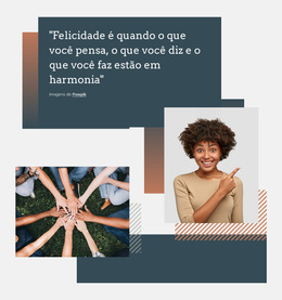 Felicidade E Harmonia - Modelo De Página Da Web