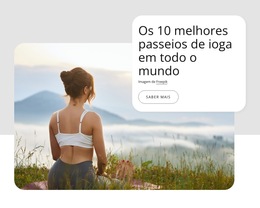 Passeios De Ioga Em Todo O Mundo - Download Do Modelo De Site