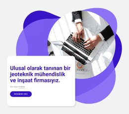 Mühendislik Inşaat Firması Için CSS ızgara Şablonu Sütunu