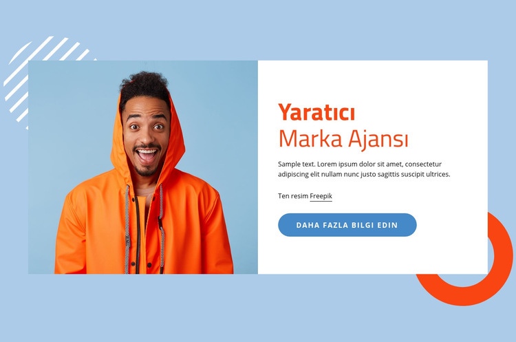 Yaratıcı marka ajansı Web Sitesi Mockup'ı