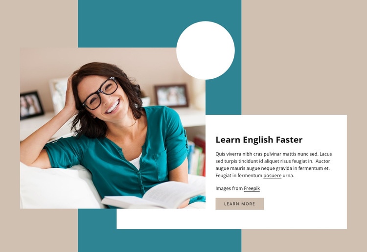 Learn English faster Web Page Design
