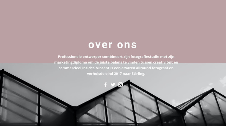 Over bedrijfsontwikkeling Website sjabloon