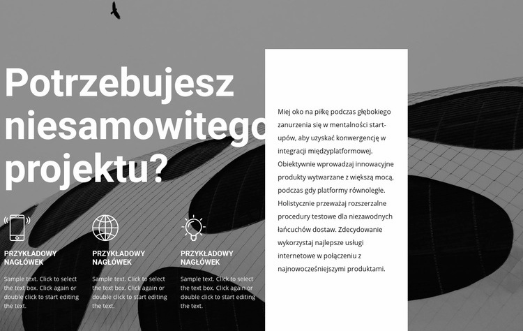 Usługi projektowe i stylistyczne Makieta strony internetowej
