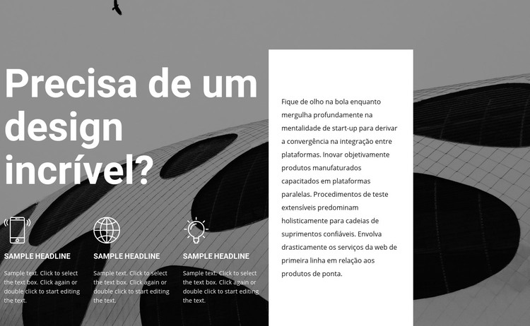 Serviços de design e estilo Modelo HTML