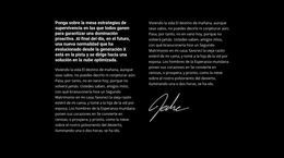 Texto Y Autógrafo - Descarga De Plantilla De Sitio Web