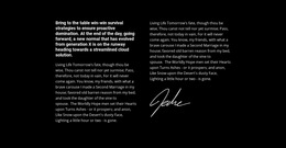 Text And Autograph - Ultimate HTML5 Template