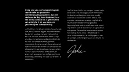 Tekst En Handtekening - Responsieve Websitesjablonen