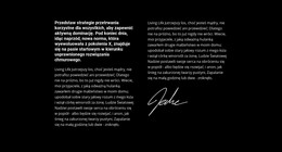 Tekst I Autograf - Szablon Kreatora Stron Internetowych