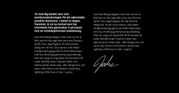 Text Och Autograf - Nedladdning Av Webbplatsmall