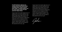 Metin Ve Imza - Ücretsiz WordPress Teması