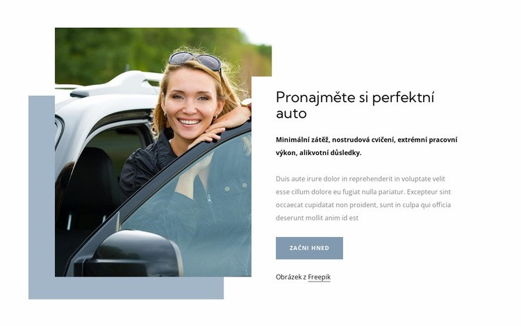 Pronajměte si dokonalé auto Webový design