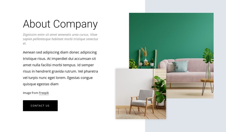 Online interior design CSS Template