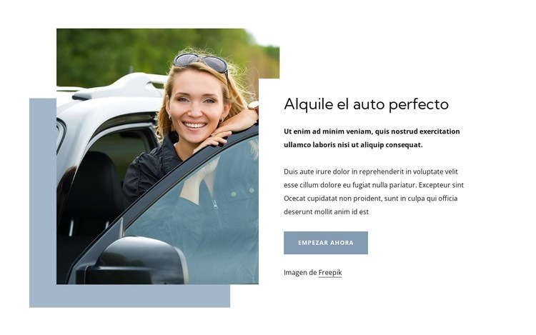 Alquile un auto perfecto Creador de sitios web HTML