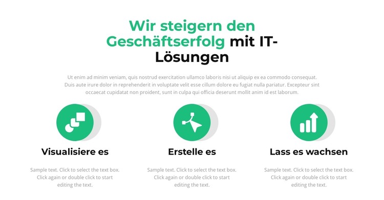 Drei wichtige Schritte HTML-Vorlage