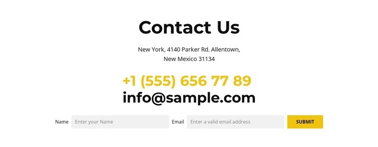 Write or visit us Homepage Design