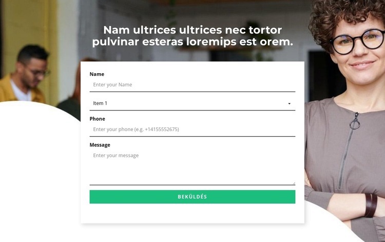 Várjuk reakcióitokat Weboldal sablon