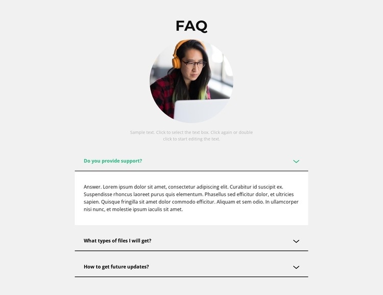 U vraagt, wij antwoorden Website Builder-sjablonen